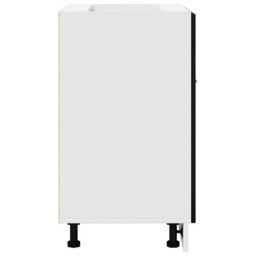 vidaXL Μαύρο Ερμάρι με Συστήματα Στάθμης - 60x46x81.5cm Φτιαγμένο από Επεξεργασμένο Ξύλο