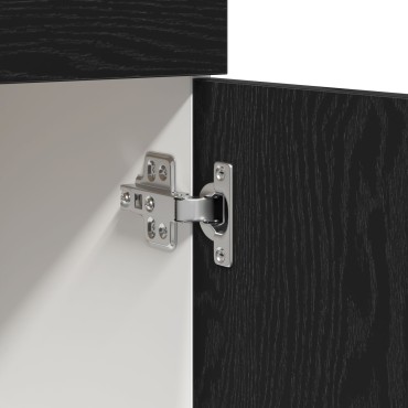 vidaXL Μαύρο Ερμάρι με Συστήματα Στάθμης - 60x46x81.5cm Φτιαγμένο από Επεξεργασμένο Ξύλο