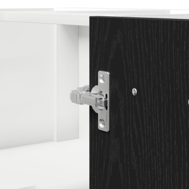 vidaXL Μαύρο Δρυς Γωνιακό Κάτω Ντουλάπι - 75.5x75.5x81.5 εκ