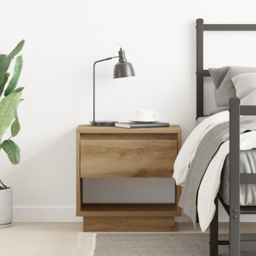 vidaXL Κομοδίνο Καλλιτέχνη Δρυς 45x34x46cm Επεξεργασμένο ξύλο 1 τεμ.