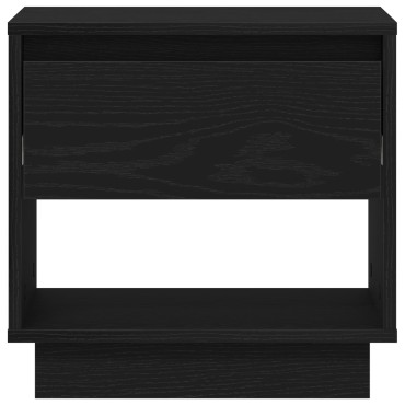 vidaXL Κομοδίνο 2 τεμ. Μαύρη Δρυς 45x34x49cm Επεξεργασμένο Ξύλο
