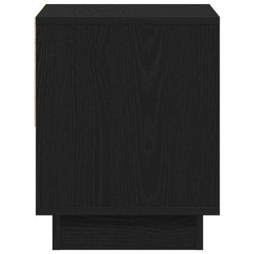 vidaXL Κομοδίνο 2 τεμ. Μαύρη Δρυς 45x34x49cm Επεξεργασμένο Ξύλο
