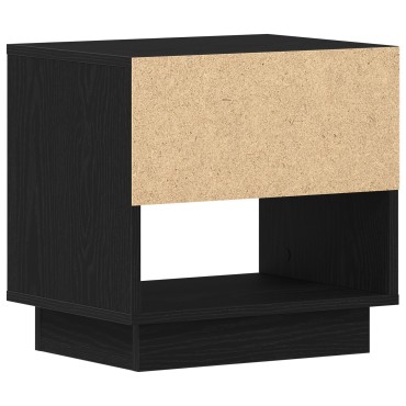 vidaXL Κομοδίνο 2 τεμ. Μαύρη Δρυς 45x34x49cm Επεξεργασμένο Ξύλο