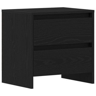 vidaXL Κομοδίνο Μαύρη Δρυς 45x34x44,5cm Κατασκευασμένο Ξύλο 1 τεμ.