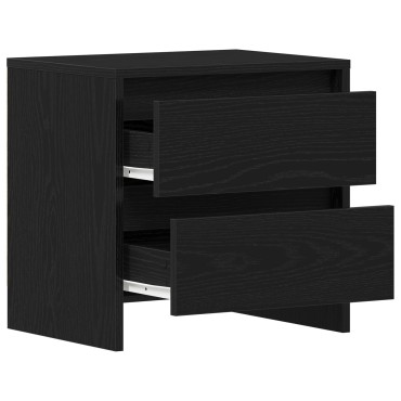 vidaXL Κομοδίνο Μαύρη Δρυς 45x34x44,5cm Κατασκευασμένο Ξύλο 1 τεμ.