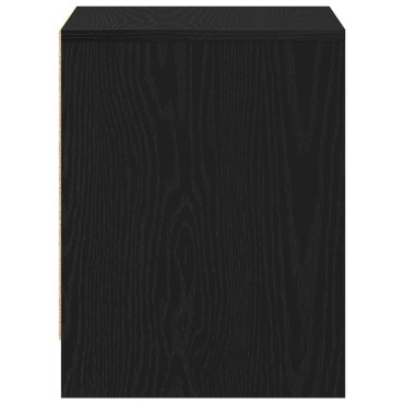 vidaXL Κομοδίνο Μαύρη Δρυς 45x34x44,5cm Κατασκευασμένο Ξύλο 1 τεμ.
