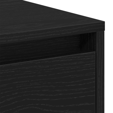 vidaXL Κομοδίνο Μαύρη Δρυς 45x34x44,5cm Κατασκευασμένο Ξύλο 1 τεμ.