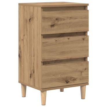 vidaXL Κομοδίνο Καλλιτέχνη από Δρυ 40x35x70cm Επεξεργασμένο Ξύλο 1 τεμ.