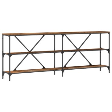 vidaXL Κονσόλα Παλιού Ξύλου 200x30x75cm Κατασκευασμένο Ξύλο και Ατσάλι 1 τεμ.