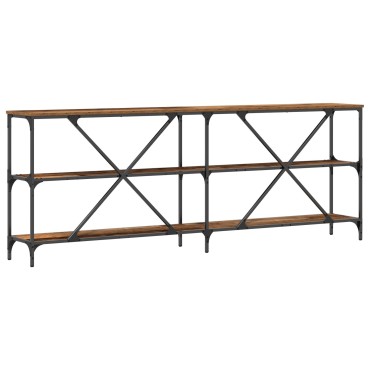 vidaXL Κονσόλα Παλιού Ξύλου 200x30x75cm Κατασκευασμένο Ξύλο και Ατσάλι 1 τεμ.