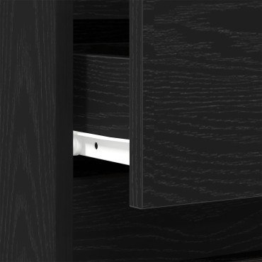 vidaXL Κομοδίνα 2 τεμ. Μαύρο Δρυς 40x35x50cm Κατασκευασμένο Ξύλο
