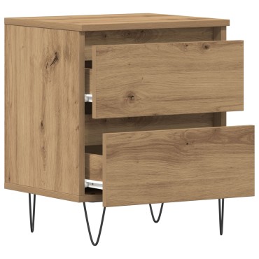 vidaXL Κομοδίνο Artisan Oak 40x35x50cm Κατασκευασμένο ξύλο 1 τεμ.
