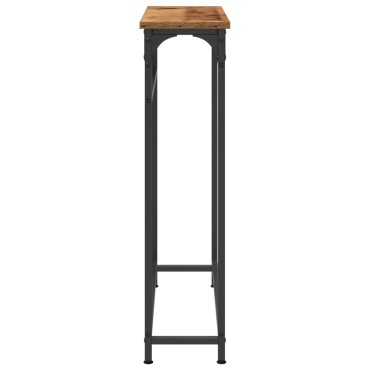 vidaXL Κονσόλα Ξύλου Παλιού 75x19,5x75cm Κατασκευασμένο από Ξύλο και Χάλυβα 1 τεμ.