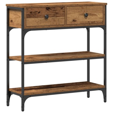 vidaXL Κονσόλα Ξύλινη 72,5x25x75cm Κατασκευασμένο από Ξύλο & Ατσάλι 1 τεμ.