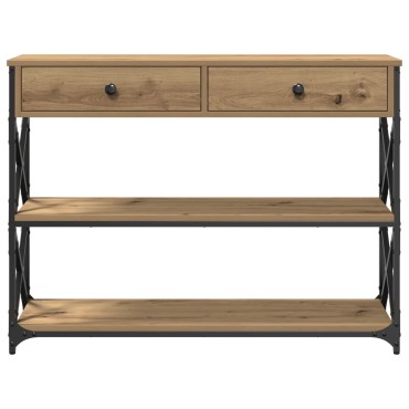vidaXL Τραπέζι Σαλονιού Artisan Oak 100x28x75cm Κατασκευασμένο από Ξύλο και Ατσάλι 1 τεμ.