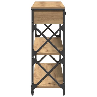 vidaXL Τραπέζι Σαλονιού Artisan Oak 100x28x75cm Κατασκευασμένο από Ξύλο και Ατσάλι 1 τεμ.