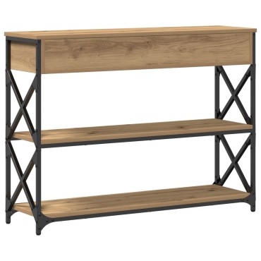 vidaXL Τραπέζι Σαλονιού Artisan Oak 100x28x75cm Κατασκευασμένο από Ξύλο και Ατσάλι 1 τεμ.