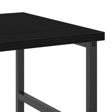 Βιβλιοθήκη vidaXL Μαύρη Δρυς 50x33x82cm Επεξεργασμένο Ξύλο και Χάλυβας 1 τεμ.