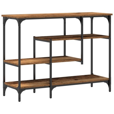vidaXL Τραπέζι κονσόλας Παλιό Ξύλο 100x35x75cm Κατασκευασμένο από Ξύλο και Σίδερο 1 τεμ.