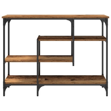vidaXL Τραπέζι κονσόλας Παλιό Ξύλο 100x35x75cm Κατασκευασμένο από Ξύλο και Σίδερο 1 τεμ.