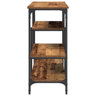 vidaXL Τραπέζι κονσόλας Παλιό Ξύλο 100x35x75cm Κατασκευασμένο από Ξύλο και Σίδερο 1 τεμ.