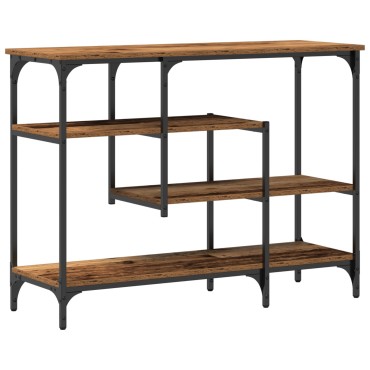 vidaXL Τραπέζι κονσόλας Παλιό Ξύλο 100x35x75cm Κατασκευασμένο από Ξύλο και Σίδερο 1 τεμ.