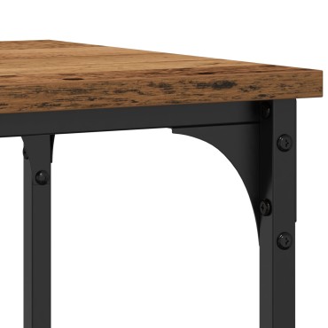 vidaXL Τραπέζι κονσόλας Παλιό Ξύλο 100x35x75cm Κατασκευασμένο από Ξύλο και Σίδερο 1 τεμ.