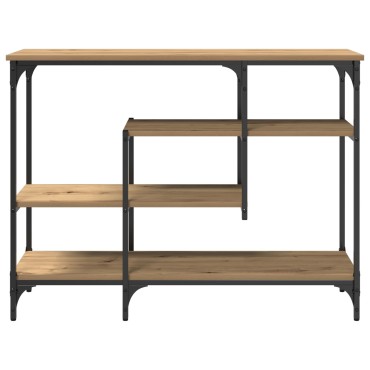 vidaXL Κονσόλα Artisan Oak 100x35x75cm Επεξεργασμένου Ξύλου & Χάλυβα 1 τεμ.