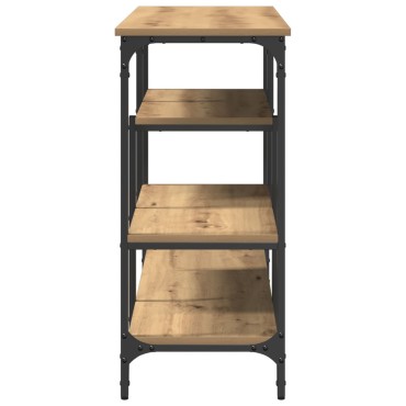 vidaXL Κονσόλα Artisan Oak 100x35x75cm Επεξεργασμένου Ξύλου & Χάλυβα 1 τεμ.