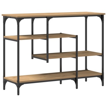 vidaXL Κονσόλα Artisan Oak 100x35x75cm Επεξεργασμένου Ξύλου & Χάλυβα 1 τεμ.