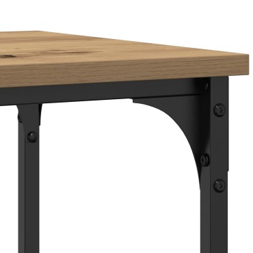 vidaXL Κονσόλα Artisan Oak 100x35x75cm Επεξεργασμένου Ξύλου & Χάλυβα 1 τεμ.