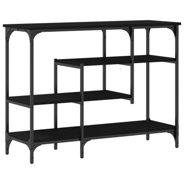 vidaXL Κονσόλα Μαύρη Δρυς 100x35x75cm Επεξεργασμένο Ξύλο και Ατσάλι 1 τεμ.