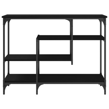 vidaXL Κονσόλα Μαύρη Δρυς 100x35x75cm Επεξεργασμένο Ξύλο και Ατσάλι 1 τεμ.
