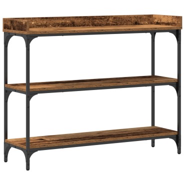 vidaXL Κονσόλα από Ξύλο με Διαστάσεις 100x30x80cm, Από Μηχανικά Ξύλα και Σίδερο 1 τεμ.