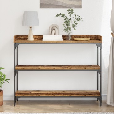 vidaXL Κονσόλα από Ξύλο με Διαστάσεις 100x30x80cm, Από Μηχανικά Ξύλα και Σίδερο 1 τεμ.