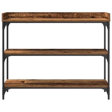 vidaXL Κονσόλα από Ξύλο με Διαστάσεις 100x30x80cm, Από Μηχανικά Ξύλα και Σίδερο 1 τεμ.