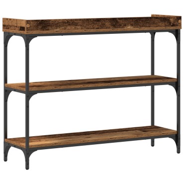 vidaXL Κονσόλα από Ξύλο με Διαστάσεις 100x30x80cm, Από Μηχανικά Ξύλα και Σίδερο 1 τεμ.