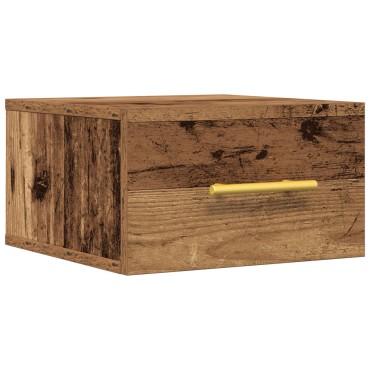 vidaXL Κομοδίνο Τοίχου Παλιό Ξύλο 35x35x20cm 1 τεμ.