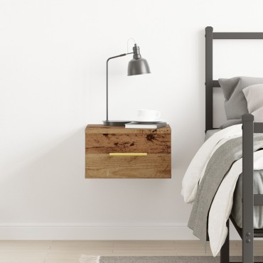 vidaXL Κομοδίνο Τοίχου Παλιό Ξύλο 35x35x20cm 1 τεμ.