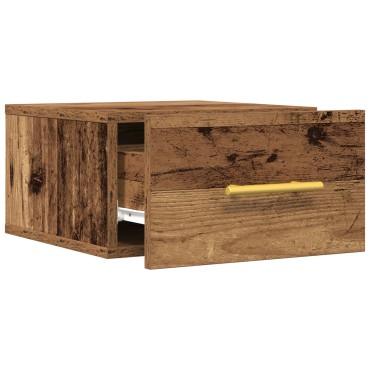 vidaXL Κομοδίνο Τοίχου Παλιό Ξύλο 35x35x20cm 1 τεμ.
