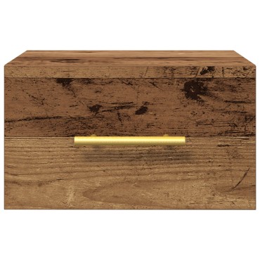 vidaXL Κομοδίνο Τοίχου Παλιό Ξύλο 35x35x20cm 1 τεμ.