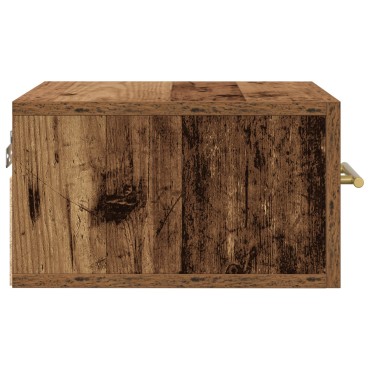 vidaXL Κομοδίνο Τοίχου Παλιό Ξύλο 35x35x20cm 1 τεμ.