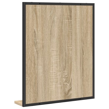 Καθρέφτης μπάνιου vidaXL με ράφι Sonoma Oak 50x12x60cm Επεξεργασμένο ξύλο