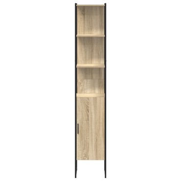 vidaXL Ντουλάπι Μπάνιου Sonoma Oak 33x33x185,5cm Επεξεργασμένο ξύλο 1 τεμ.