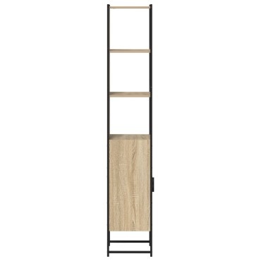 vidaXL Ντουλάπι Μπάνιου Sonoma Oak 33x33x185,5cm Επεξεργασμένο ξύλο 1 τεμ.