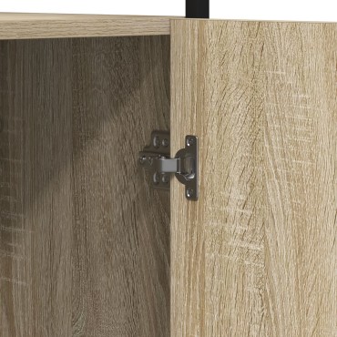 vidaXL Ντουλάπι Μπάνιου Sonoma Oak 33x33x185,5cm Επεξεργασμένο ξύλο 1 τεμ.