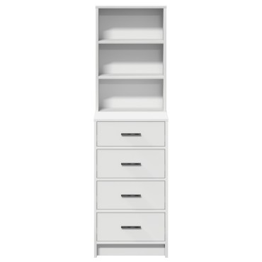 vidaXL Υψηλός θρόισμα Λευκό 40x41x135cm Επεξεργασμένο Ξύλο 1 τεμ.