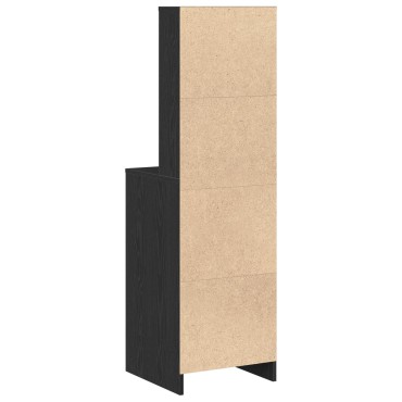 vidaXL Υψηλή ντουλάπα Μαύρη Δρυς 40x41x135cm Επεξεργασμένο Ξύλο 1 τεμ.