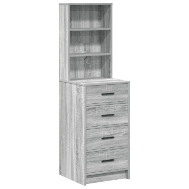 vidaXL Υψηλό ντουλάπι Γκρι Σονομά 40x41x135cm Επεξεργασμένου Ξύλου 1 τεμ.
