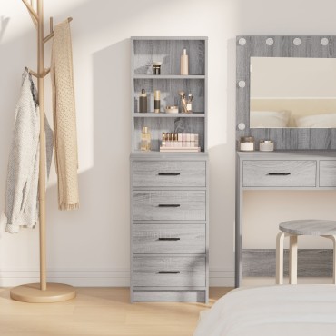 vidaXL Υψηλό ντουλάπι Γκρι Σονομά 40x41x135cm Επεξεργασμένου Ξύλου 1 τεμ.